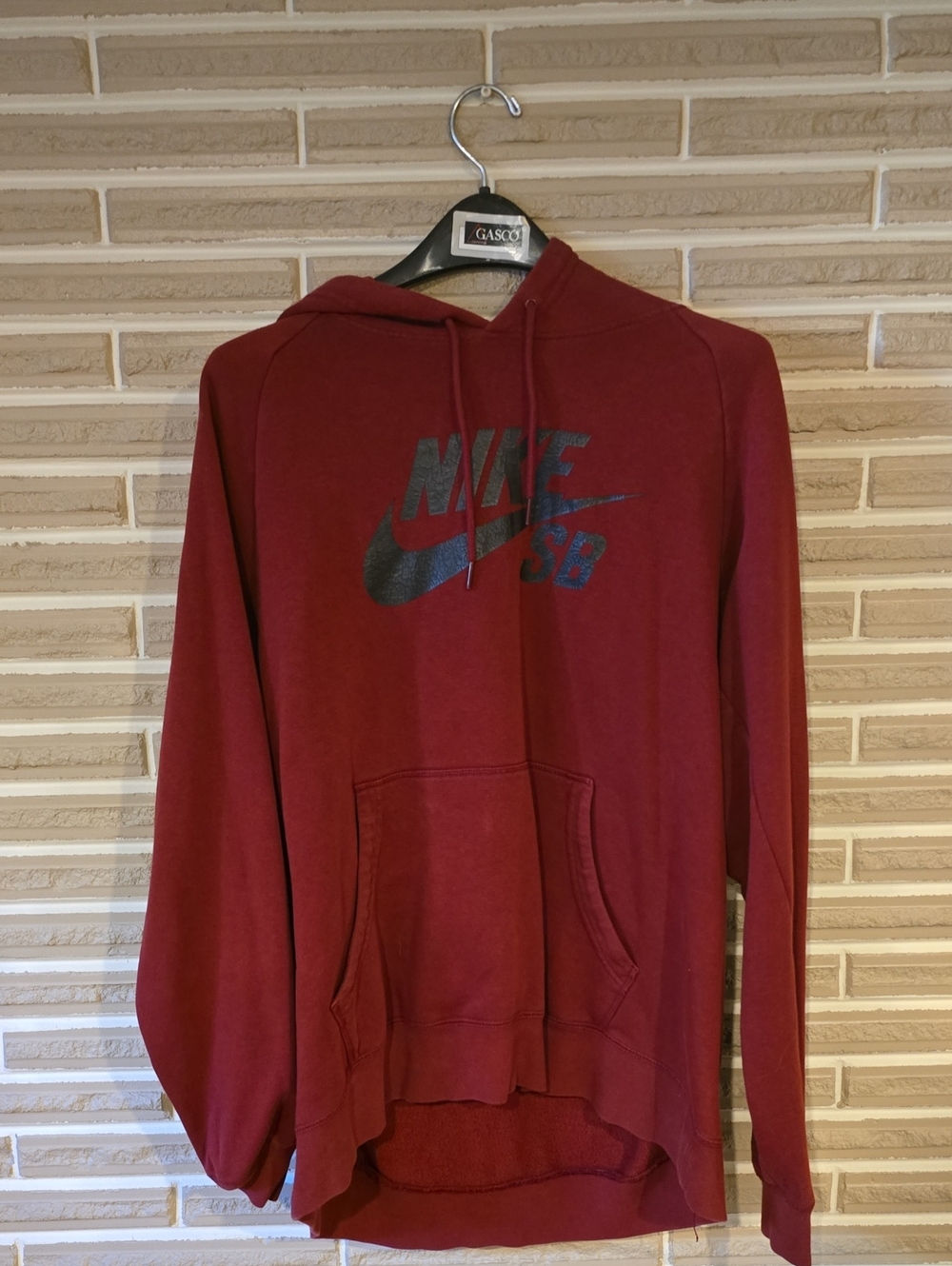 Nike Maroon Hooded Sweatshirt with Black SB Logo